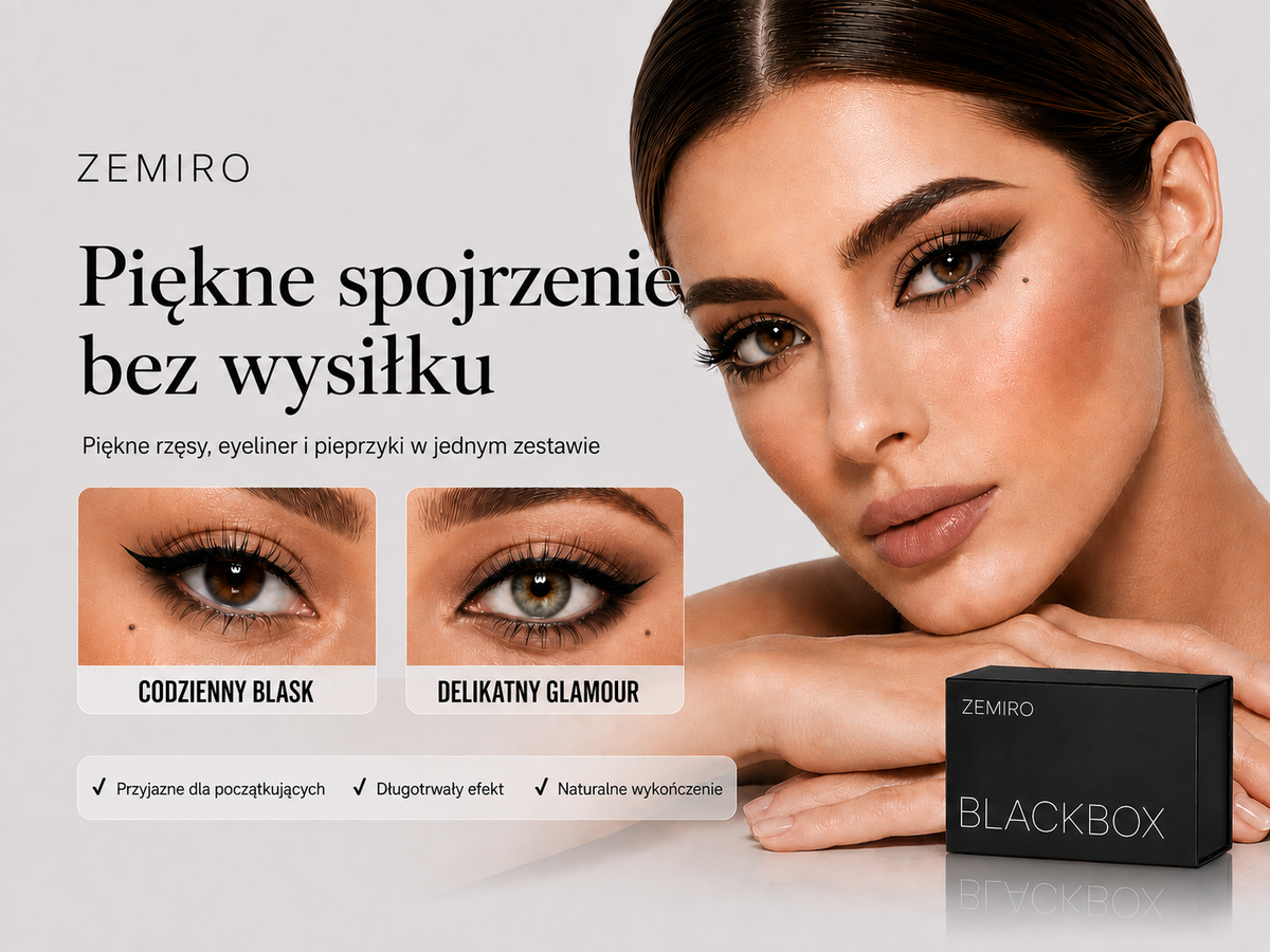 Efekty makijażu zestawem Zemiro — codzienny blask i delikatny glamour